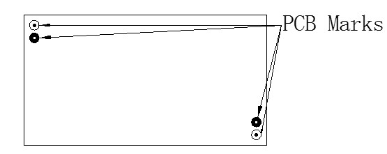 在有貼片的PCB板上，為提高貼片元件的貼裝的準(zhǔn)確性，一般要求在貼片層對(duì)角端放置兩個(gè)校正標(biāo)記(MarkS)點(diǎn)