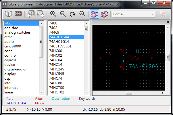  library 包含多個component (schematics symbol)。